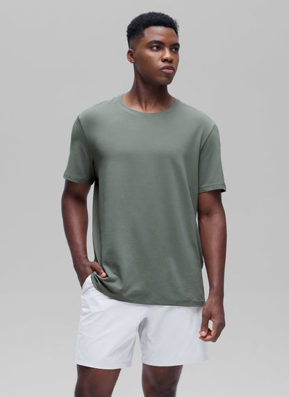 Poly Cotton-Blend Lightweight Short Sleeve