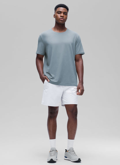 Poly Cotton-Blend Lightweight Short Sleeve