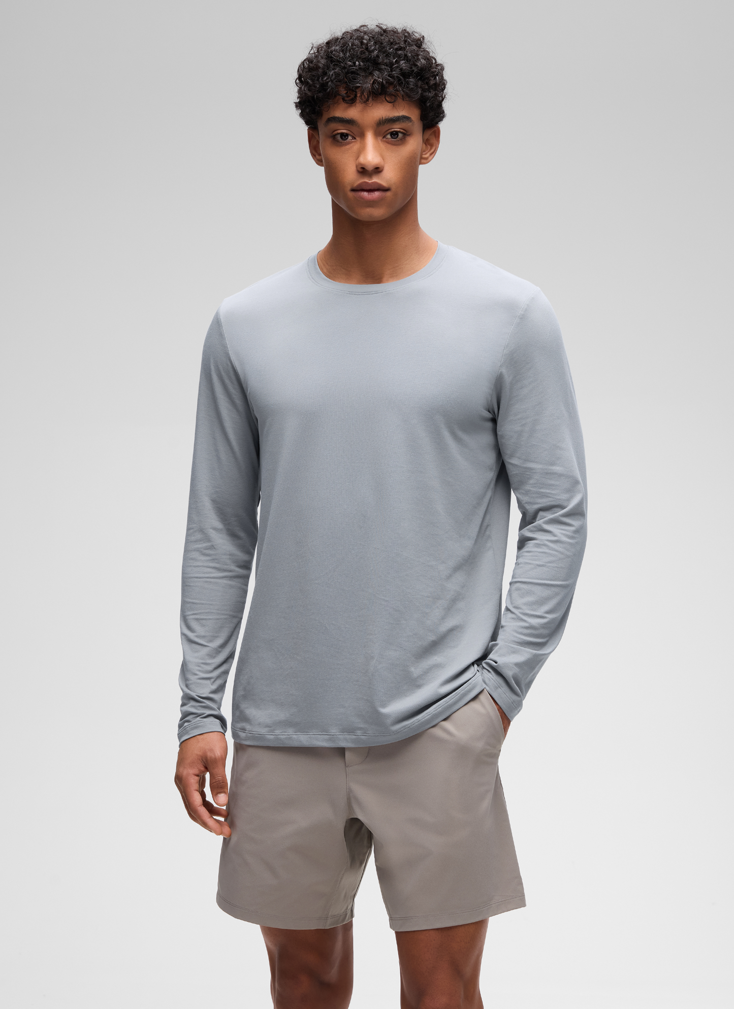 Poly Cotton-Blend Lightweight Long Sleeve