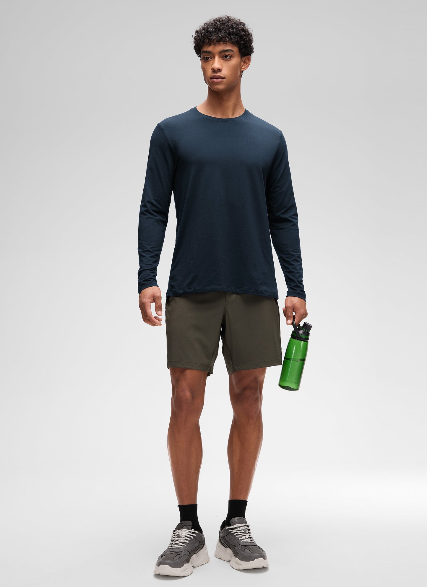 Poly Cotton-Blend Lightweight Long Sleeve