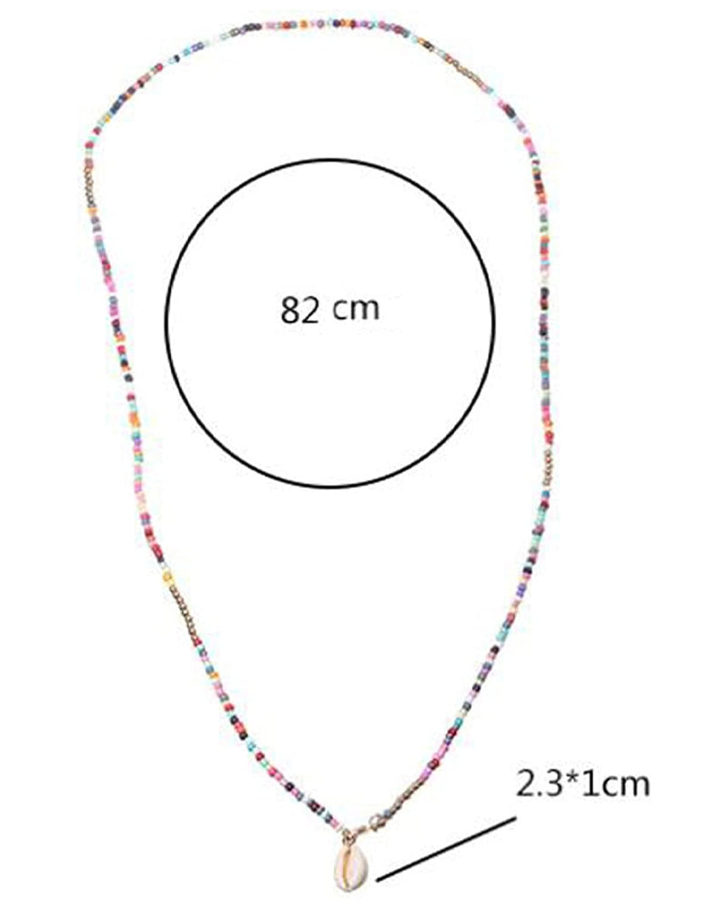 Colorful shell necklace