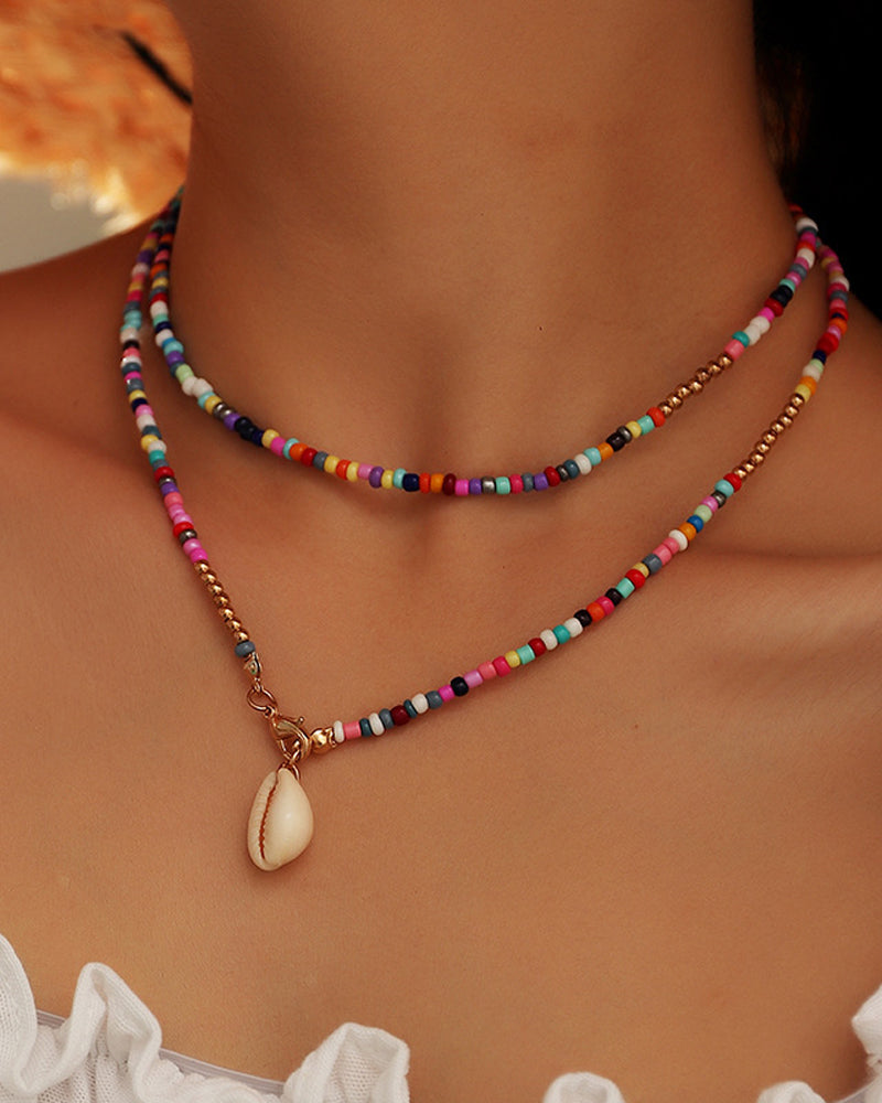 Colorful shell necklace