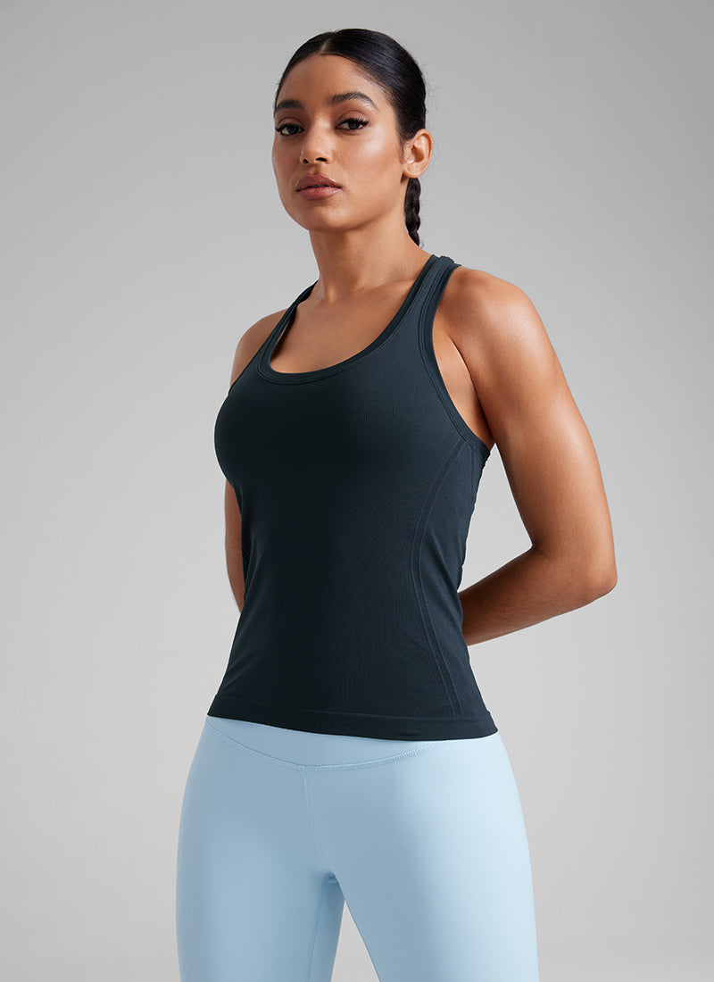 Seamless Racerback Scoop Neck Tank