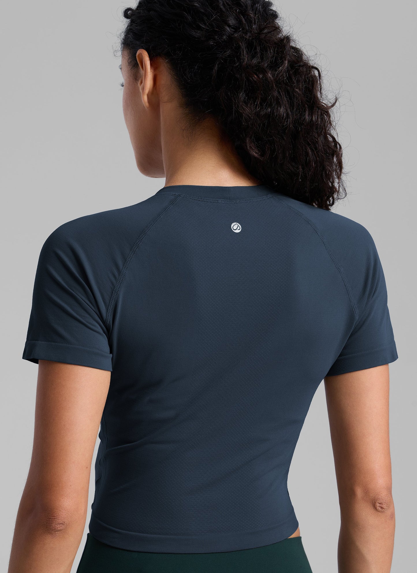 Seamless Crew Neck Cropped Short Sleeve