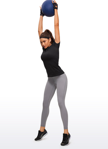 Seamless Hip Length Short Sleeve