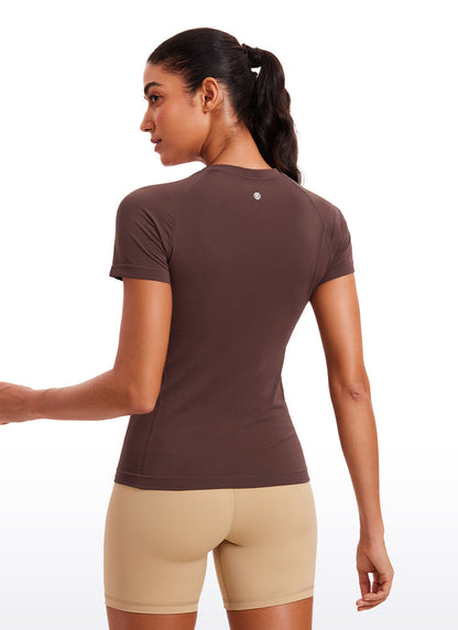 Seamless Hip Length Short Sleeve