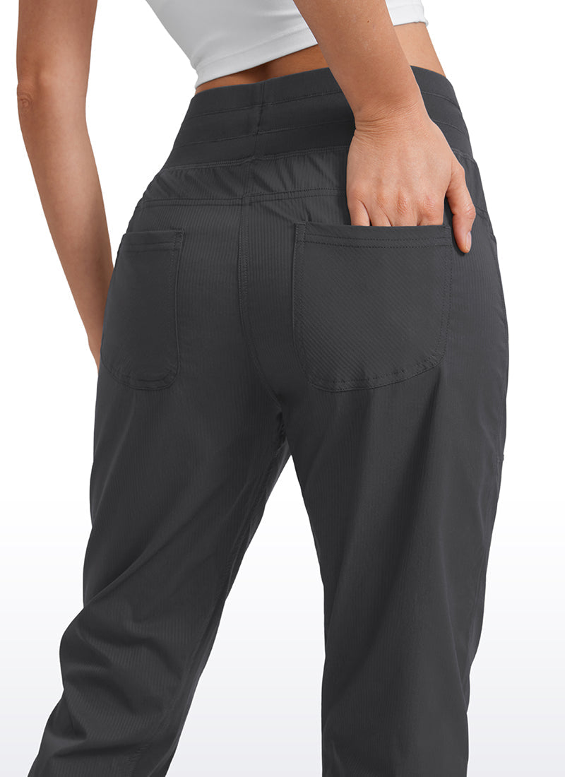 Striped Cinched Leg Pocket Pant 27''