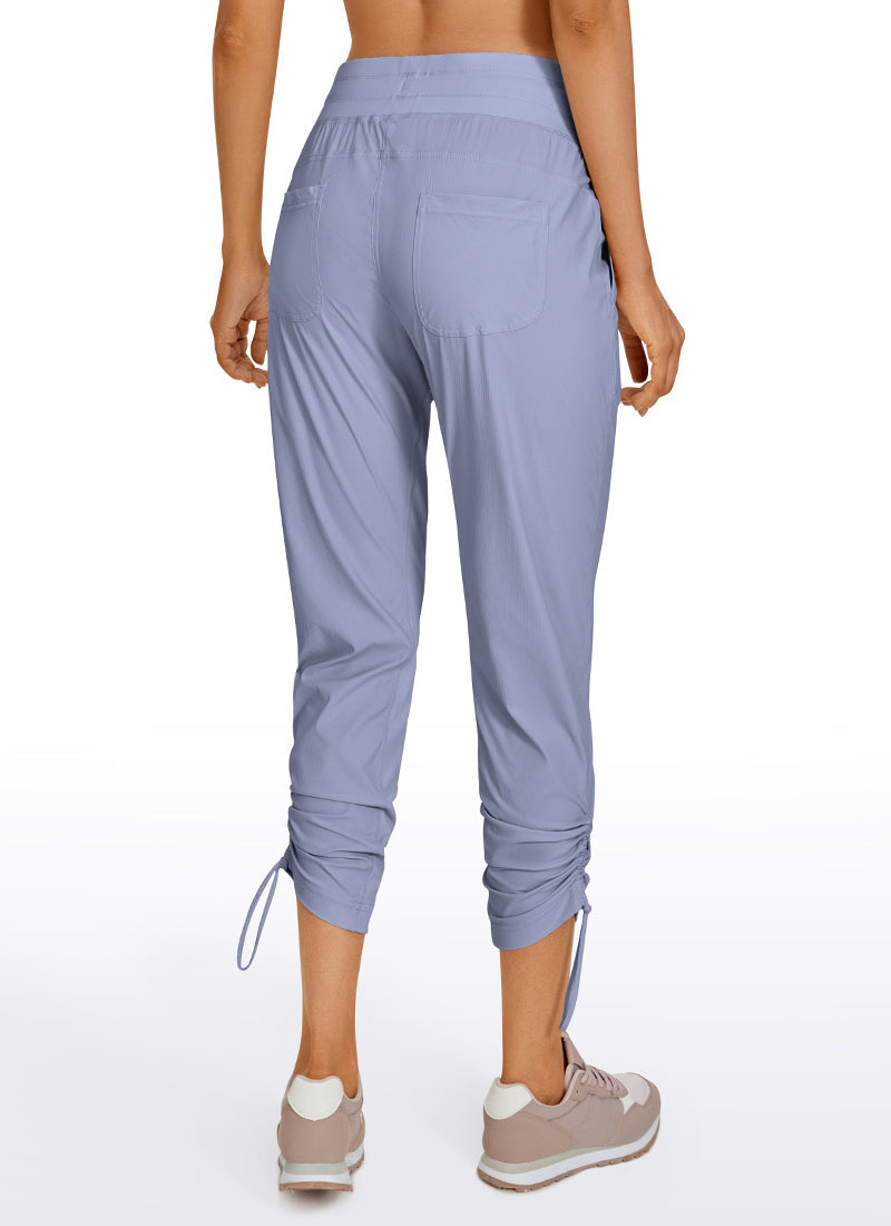 Striped Cinched Leg Pocket Pant 27''