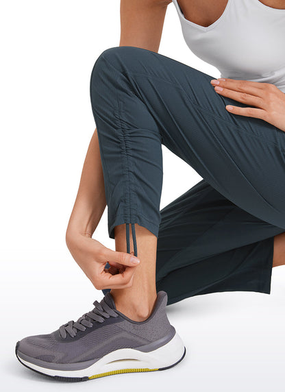 Striped Cinched Leg Pocket Pant 27''