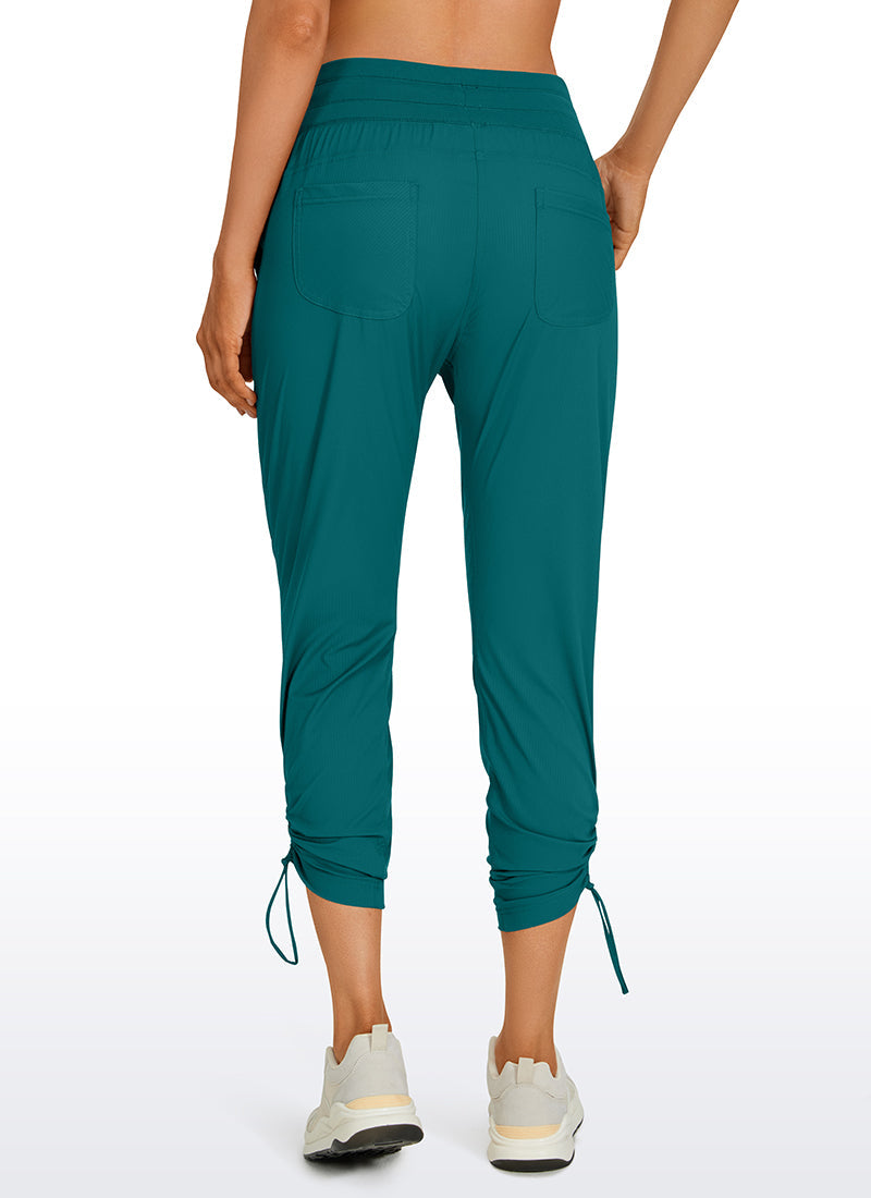 Striped Cinched Leg Pocket Pant 27''