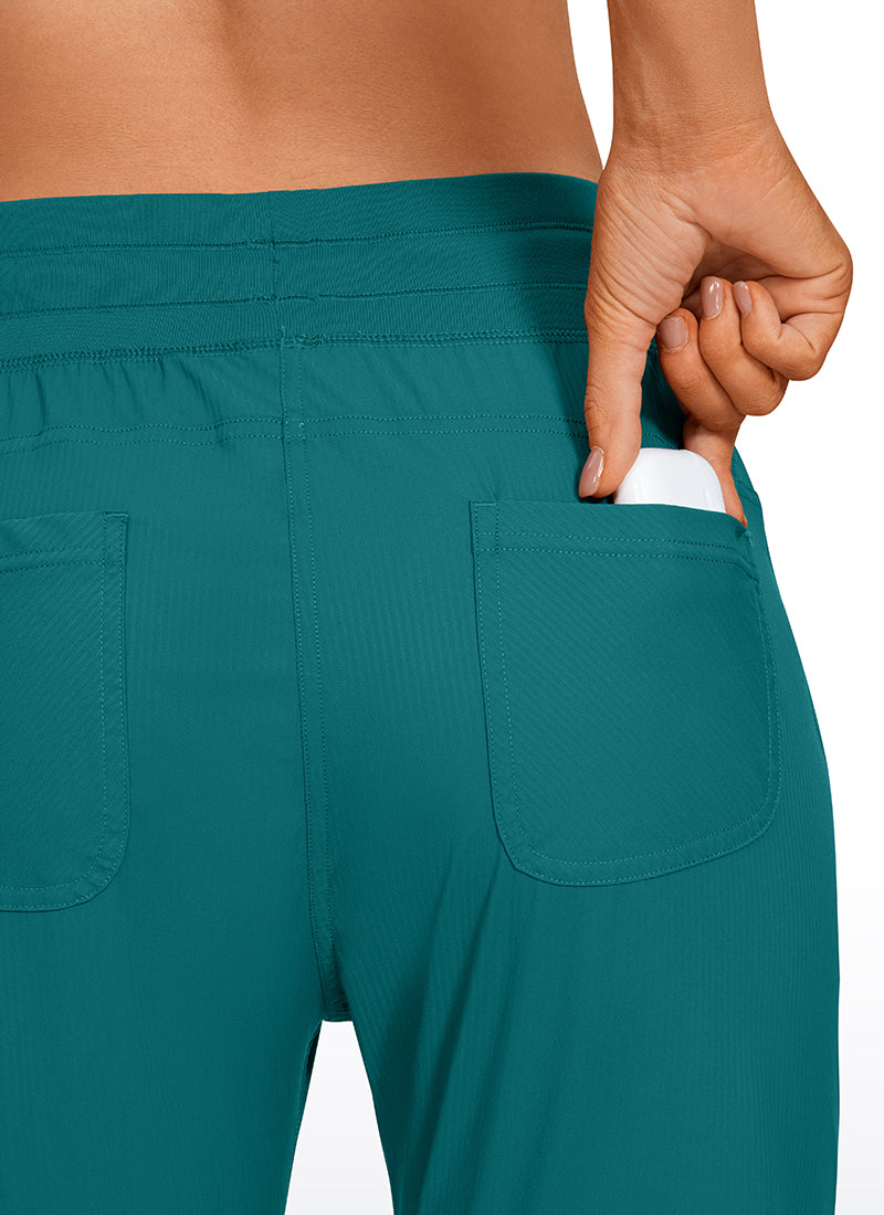 Striped Cinched Leg Pocket Pant 27''