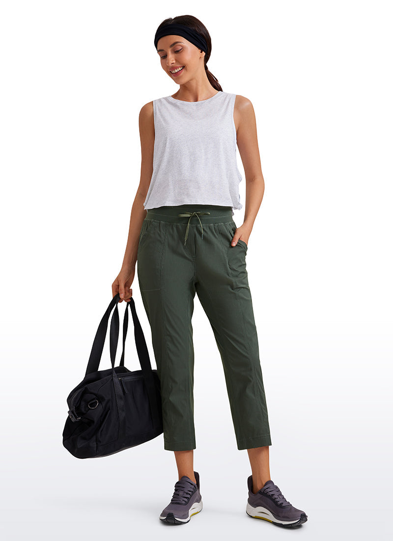 Striped Pants with Pockets 25''- Cinched Leg