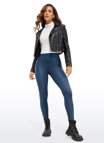 Matte Faux Leather Legging 25''