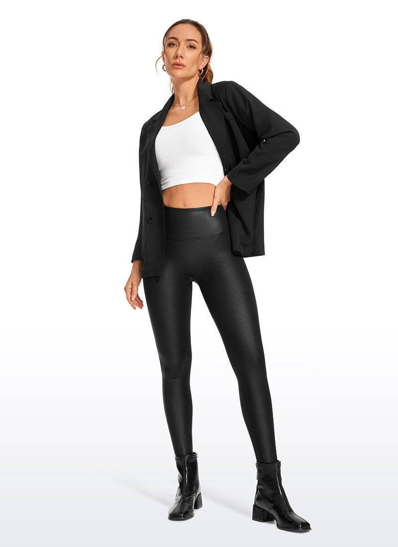 Faux Leather No Front Seam Legging 26.5''