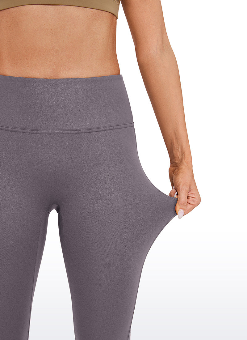 Faux Leather No Front Seam Legging 28''