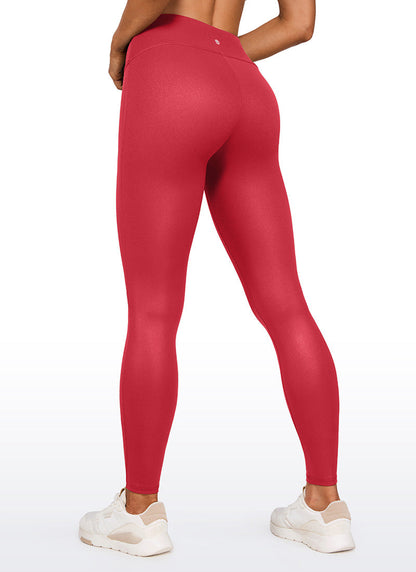 Faux Leather No Front Seam Legging 28''