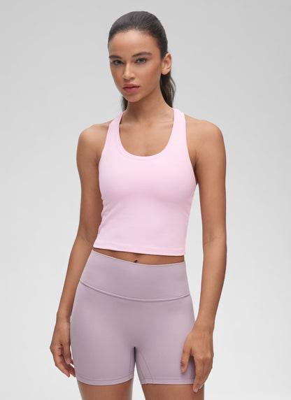 Butterluxe Cropped Racerback Tank