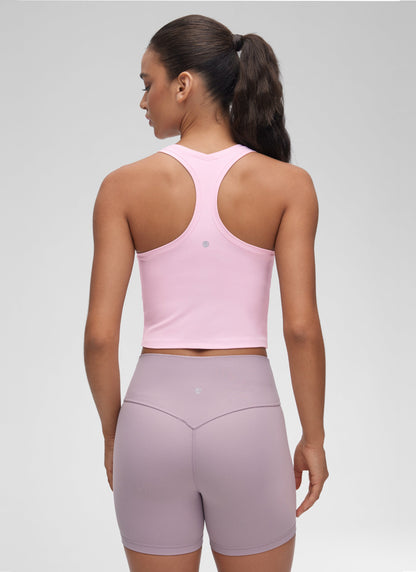 Butterluxe Cropped Racerback Tank