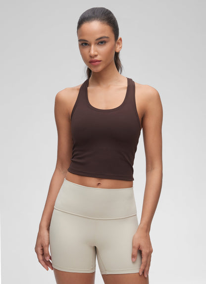 Butterluxe Cropped Racerback Tank