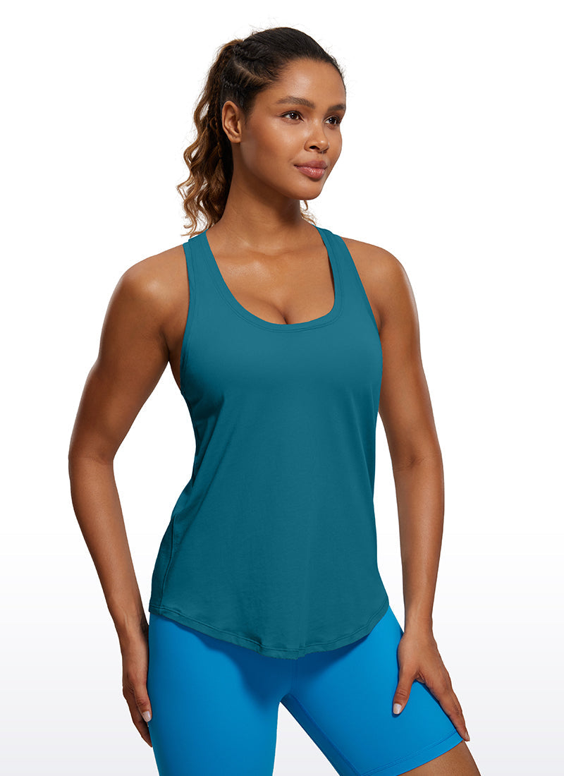 Pima Cotton Hip Length Racerback Tank