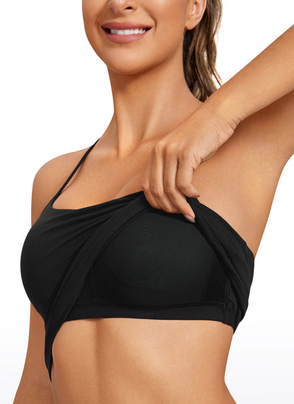 Butterluxe Waist Length Y Back Built in Bra Tank