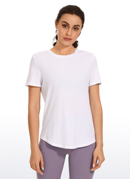 Pima Cotton Round Neck Short Sleeve