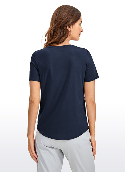Pima Cotton Round Neck Short Sleeve