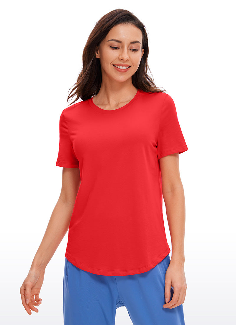 Pima Cotton Round Neck Short Sleeve
