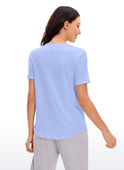 Pima Cotton Round Neck Short Sleeve