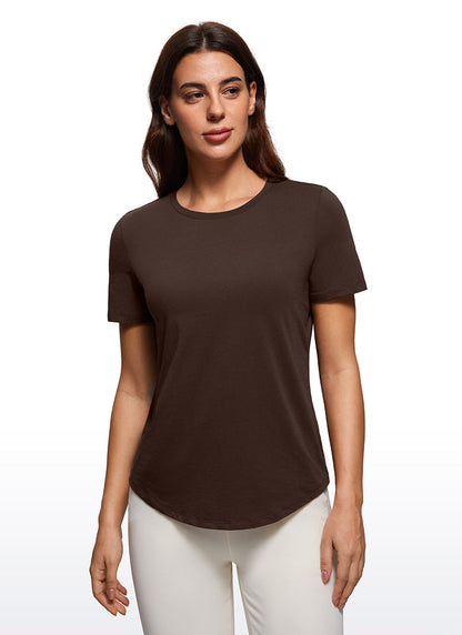 Pima Cotton Round Neck Short Sleeve