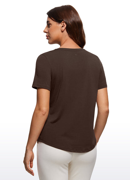 Pima Cotton Round Neck Short Sleeve