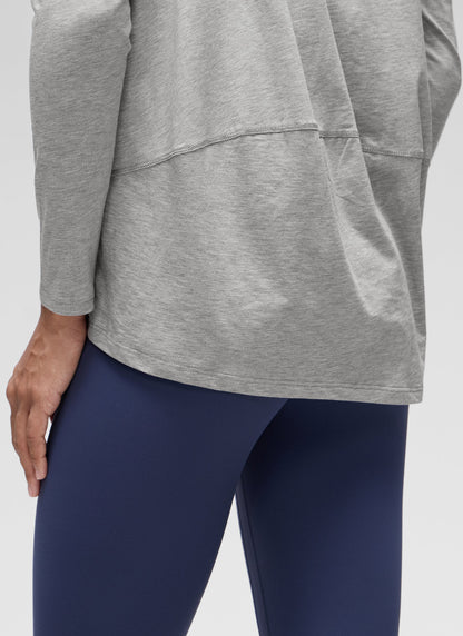 Pima Cotton Boat Neck Long Sleeve