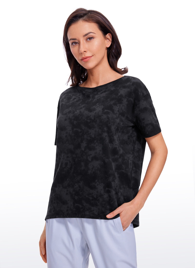 Pima Cotton Boat Neck Short Sleeve