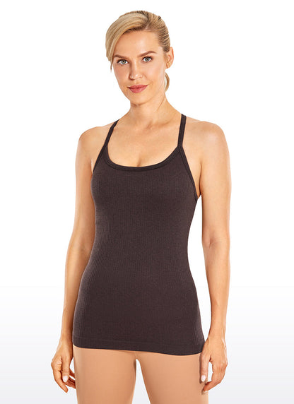 Speedy Seamless Built in Bra  Y back Tank
