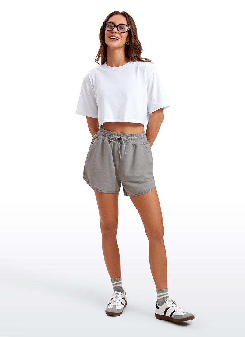 Pima Cotton Cropped Short Sleeve