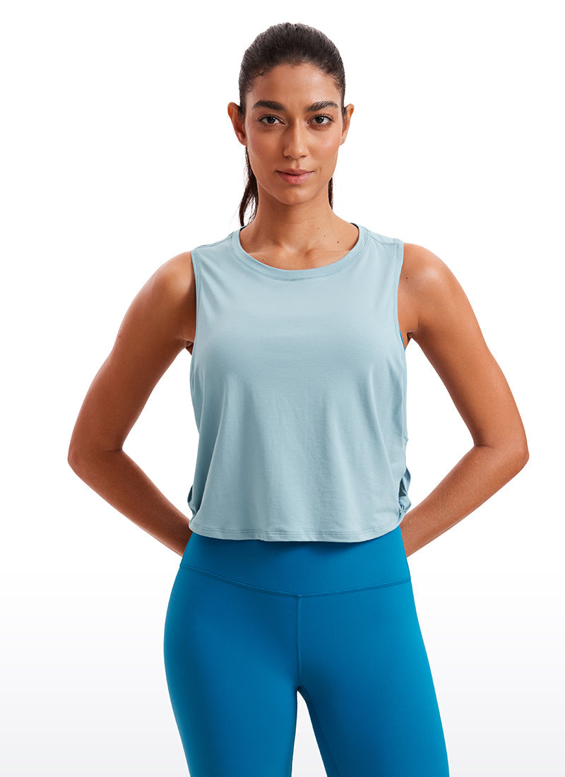 Pima Cotton Crop Deep Armhole Tank