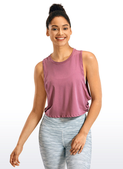 Pima Cotton Crop Deep Armhole Tank
