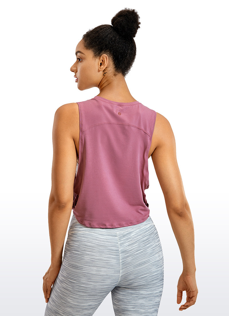 Pima Cotton Crop Deep Armhole Tank