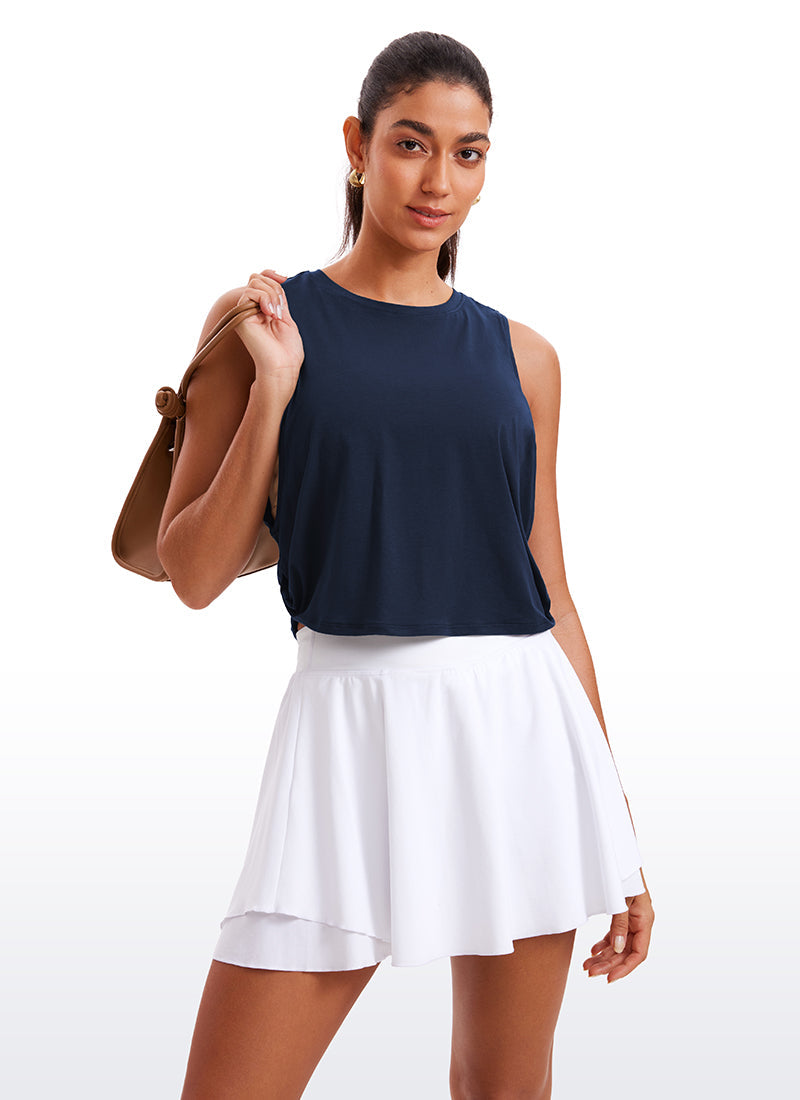 Pima Cotton Crop Deep Armhole Tank