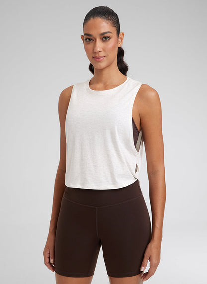 Pima Cotton Crop Deep Armhole Tank