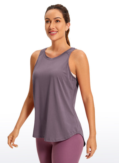 Pima Cotton Split Open Back Tank