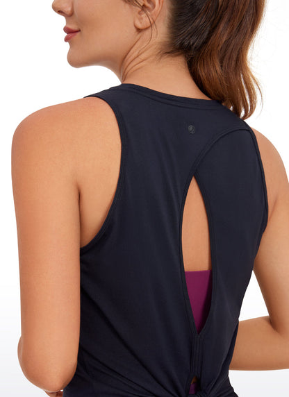 Pima Cotton Split Open Back Tank