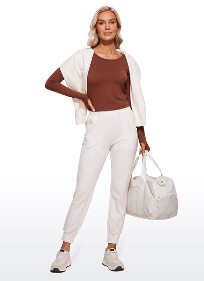 Brushed Thumbhole Cropped Long Sleeve