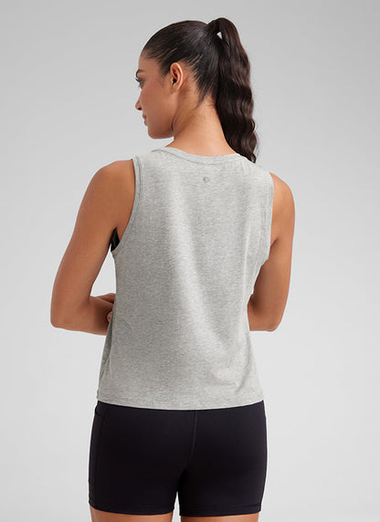 Pima Cotton Crop Round Neck Tank