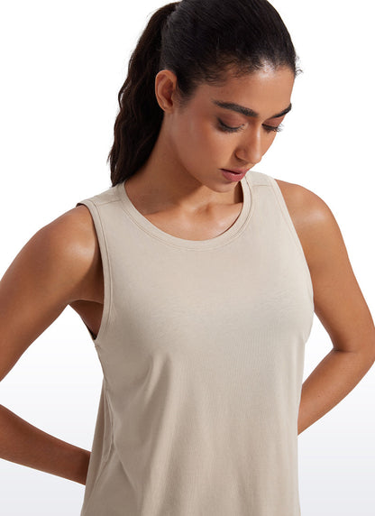 Pima Cotton Crop Round Neck Tank