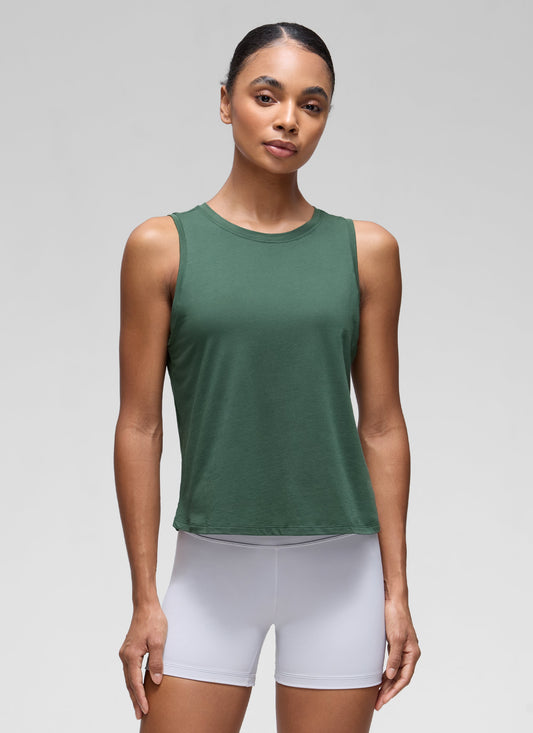 Pima Cotton Crop Round Neck Tank