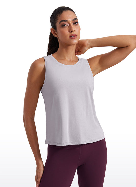 Pima Cotton Crop Round Neck Tank