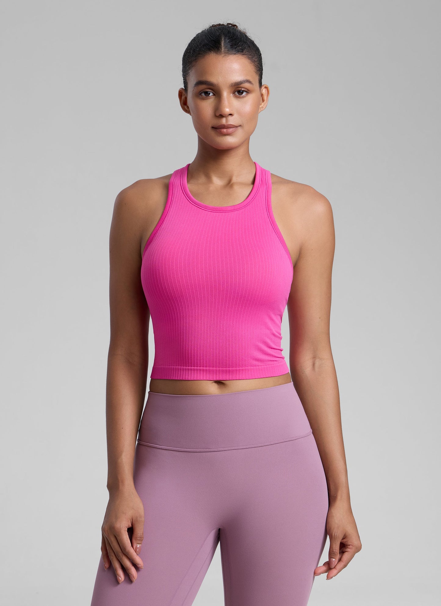 Seamless Ribbed Racerback Crop Tank