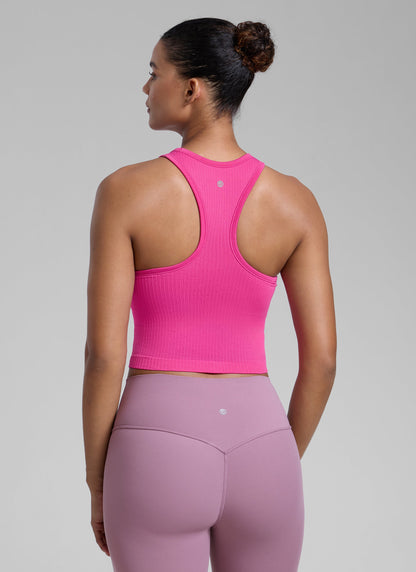 Seamless Ribbed Racerback Crop Tank