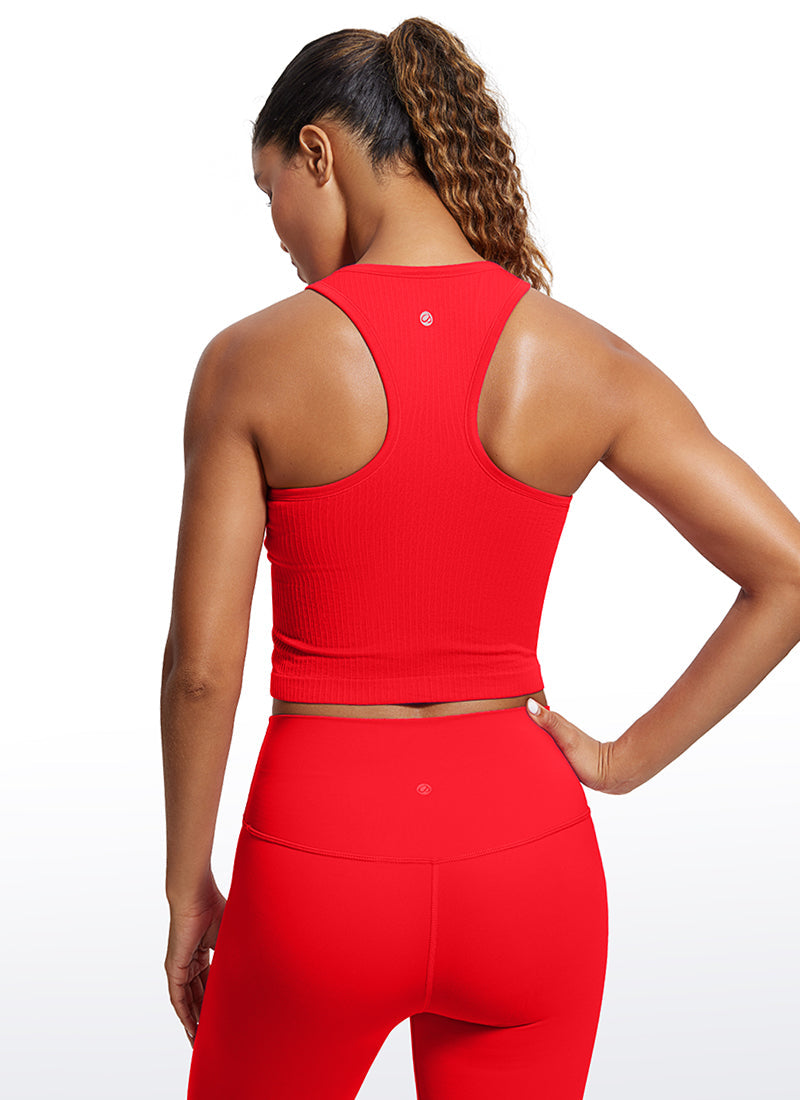 Seamless Ribbed Racerback Crop Tank